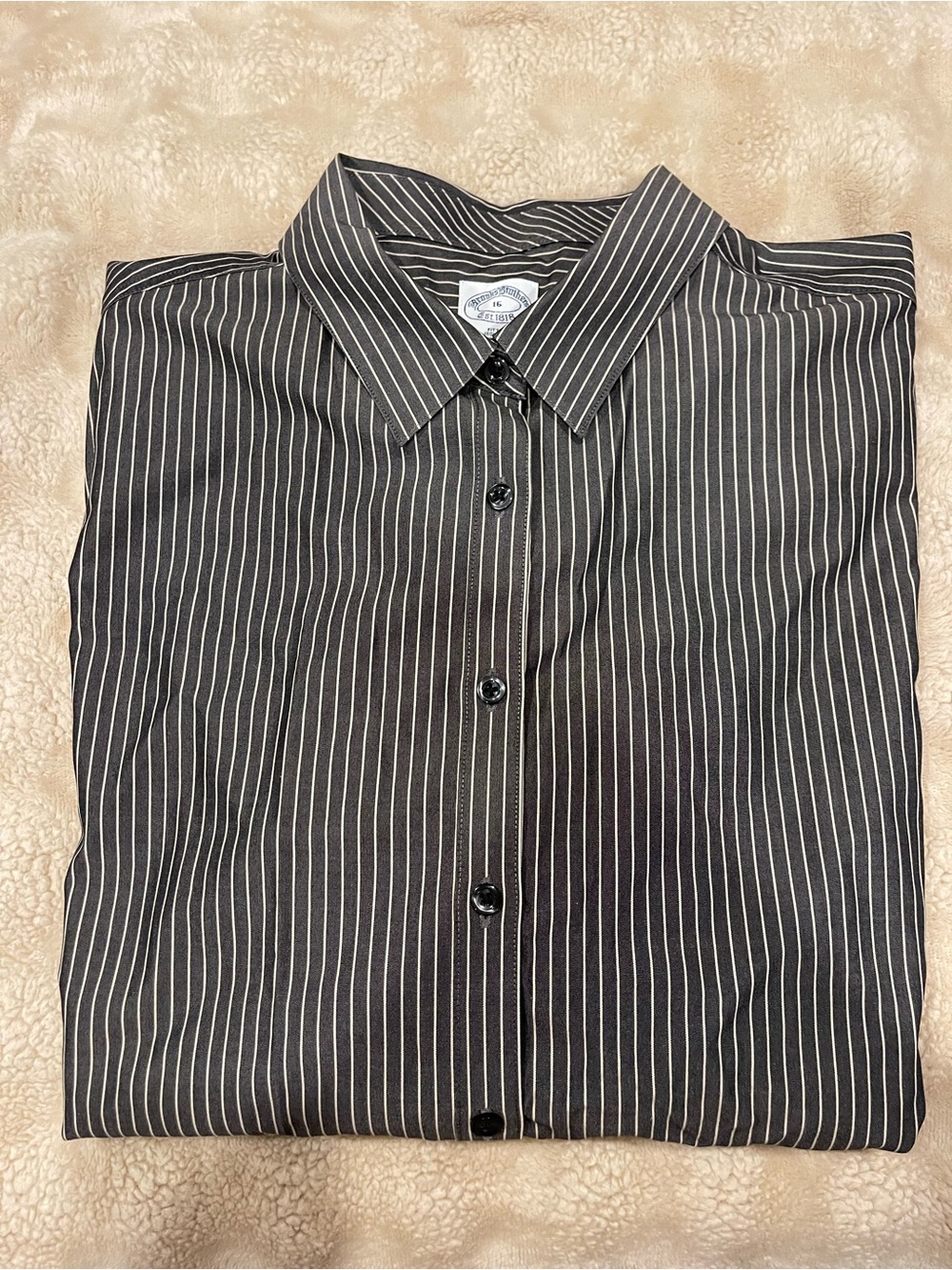 Brooks Brothers Black Pinstripe Dress Shirt